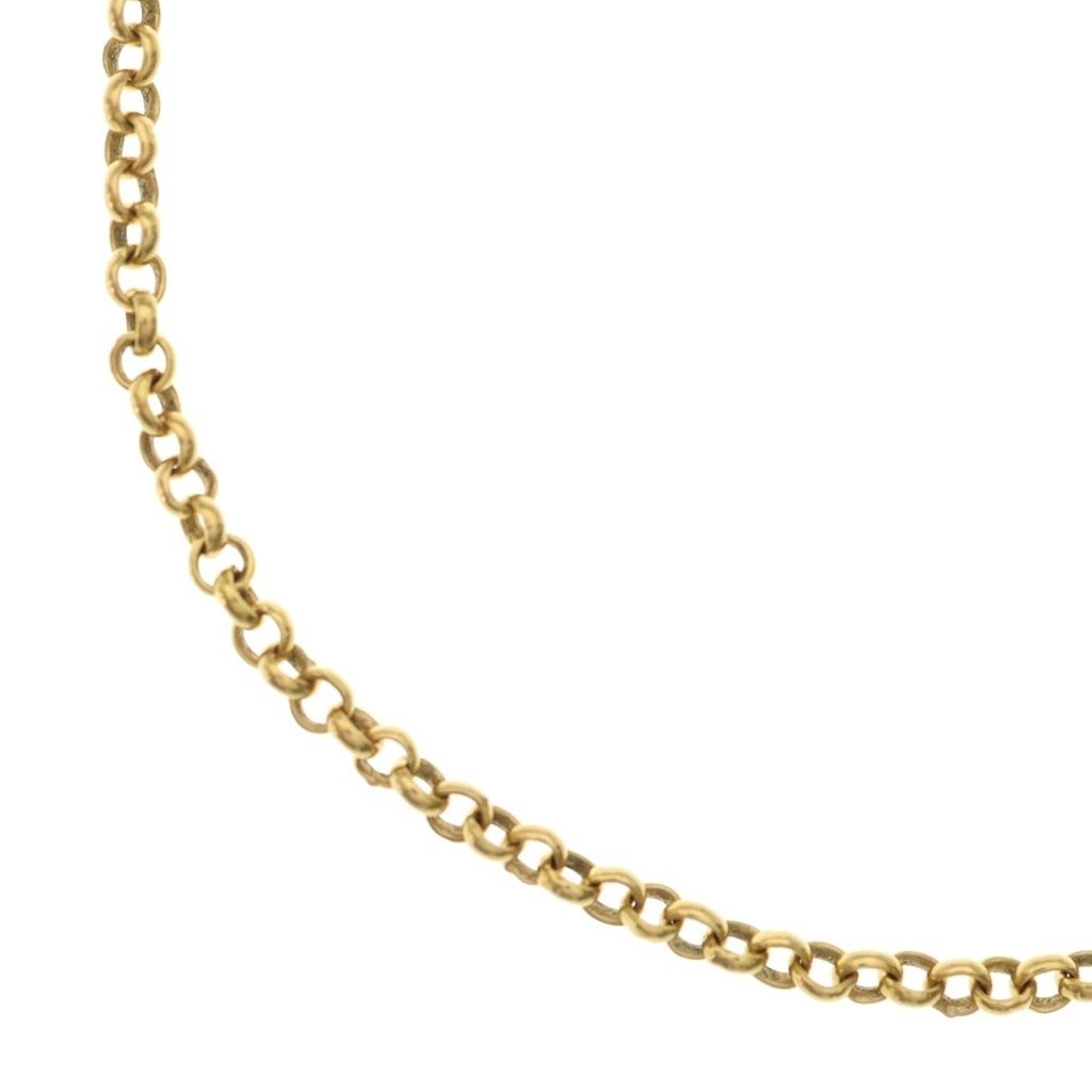 CHROME HEARTS (クロムハーツ) 22K NECKCHAIN R18 ロールチェーンネックレス 18inch ゴールド BCA010 -