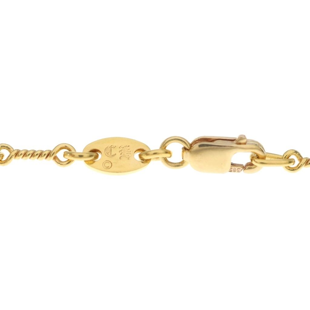 CHROME HEARTS クロムハーツ 22K NECKCHAIN T18 ツイストチェーンネックレス 18inch ゴールドBCA014 - CHROME HEARTS (クロムハーツ) 22K NECKCHAIN T18 ツイストチェーン