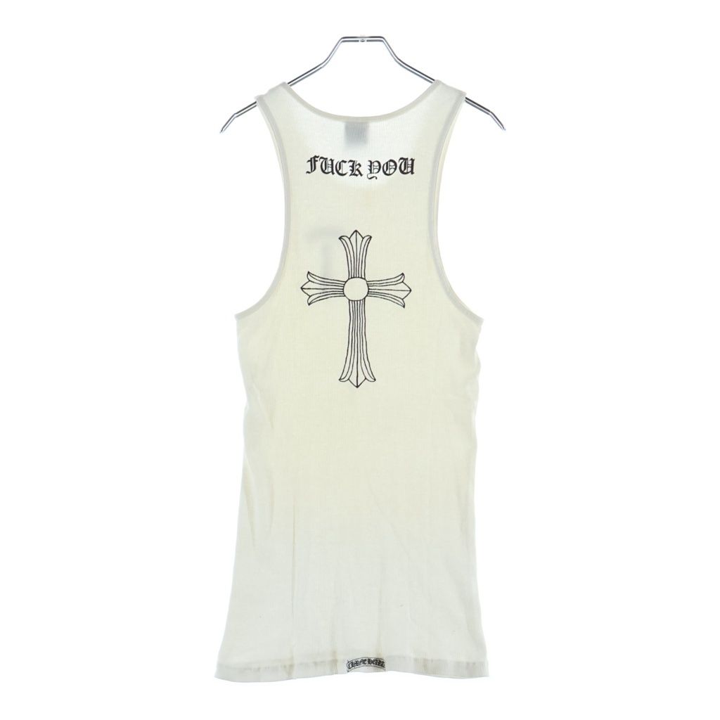CHROME HEARTS (クロムハーツ) RIB TANK 英字プリントタンクトップ