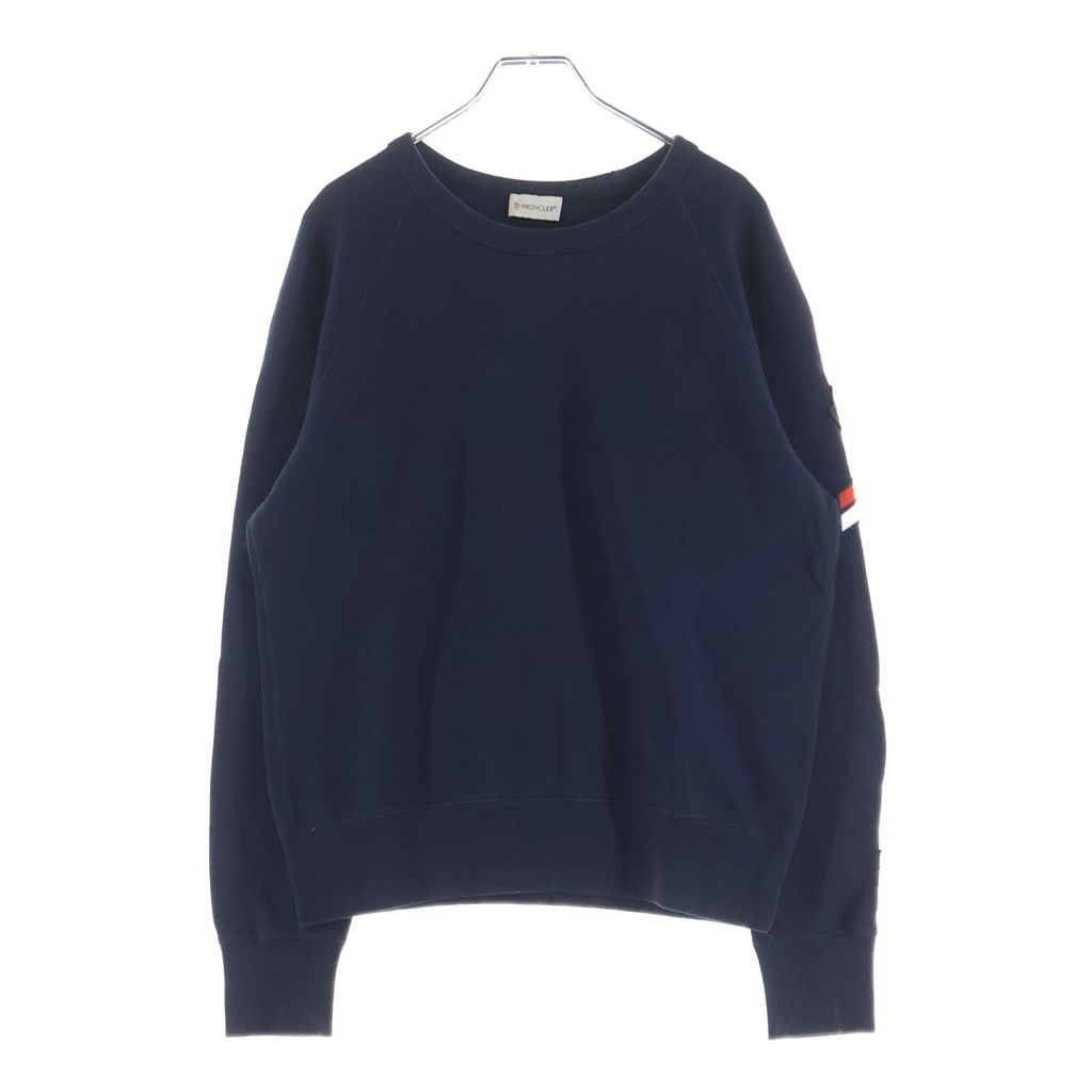 MONCLER モンクレール 16AW MAGLIA GIROCOLLO ワッペンロゴ スウェット トレーナー ネイビー B20918024400 80984 B20918024400 80984 MONCLER (モンクレール) 16AW MAGLIA GIROCOLLO ワッペンロゴ