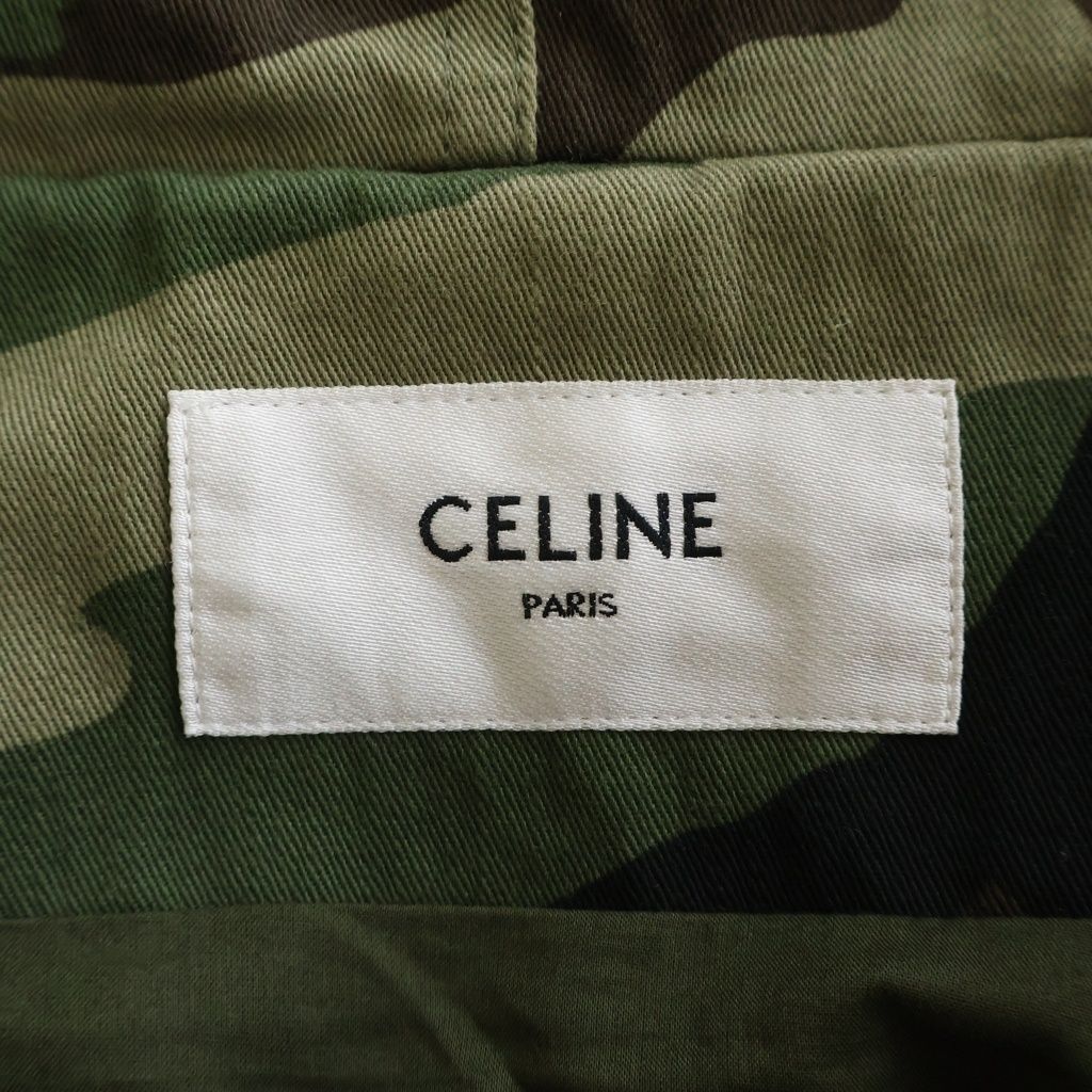 CELINE (セリーヌ) 23SS ハーネス カモフラ総柄 モッズコート カーキ