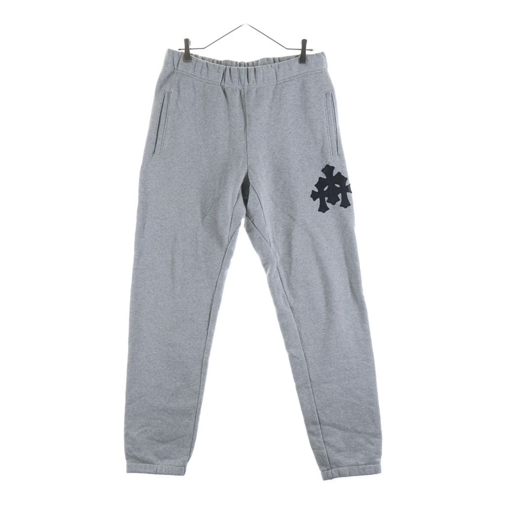 CHROME HEARTS (クロムハーツ) Y NOT SWEAT PANTS セメタリークロスパッチ スウェットパンツ - 220,000円