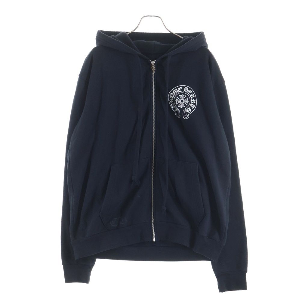 CHROME HEARTS クロムハーツ SWTSHRT HD ZIP 大阪限定バックホースシューダガージップ プルオーバーパーカー ブラック CHROME HEARTS (クロムハーツ) SWTSHRT HD ZIP 大阪限定バックホース