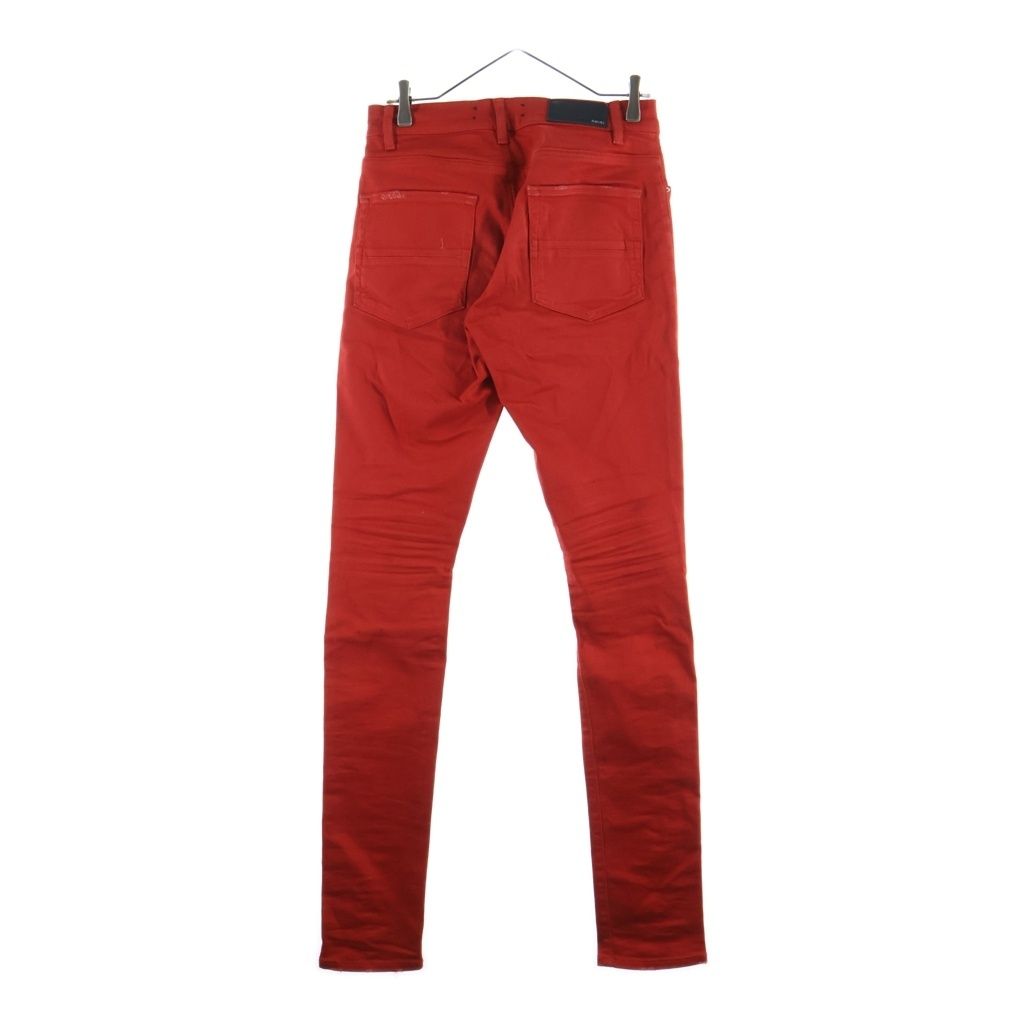 AMIRI (アミリ) MX1 JEAN ダメージ加工 スキニーデニムパンツ レッド