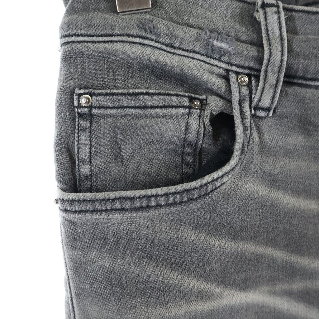 AMIRI (アミリ) MX1 JEAN ダメージ加工 スキニーデニムパンツ グレー