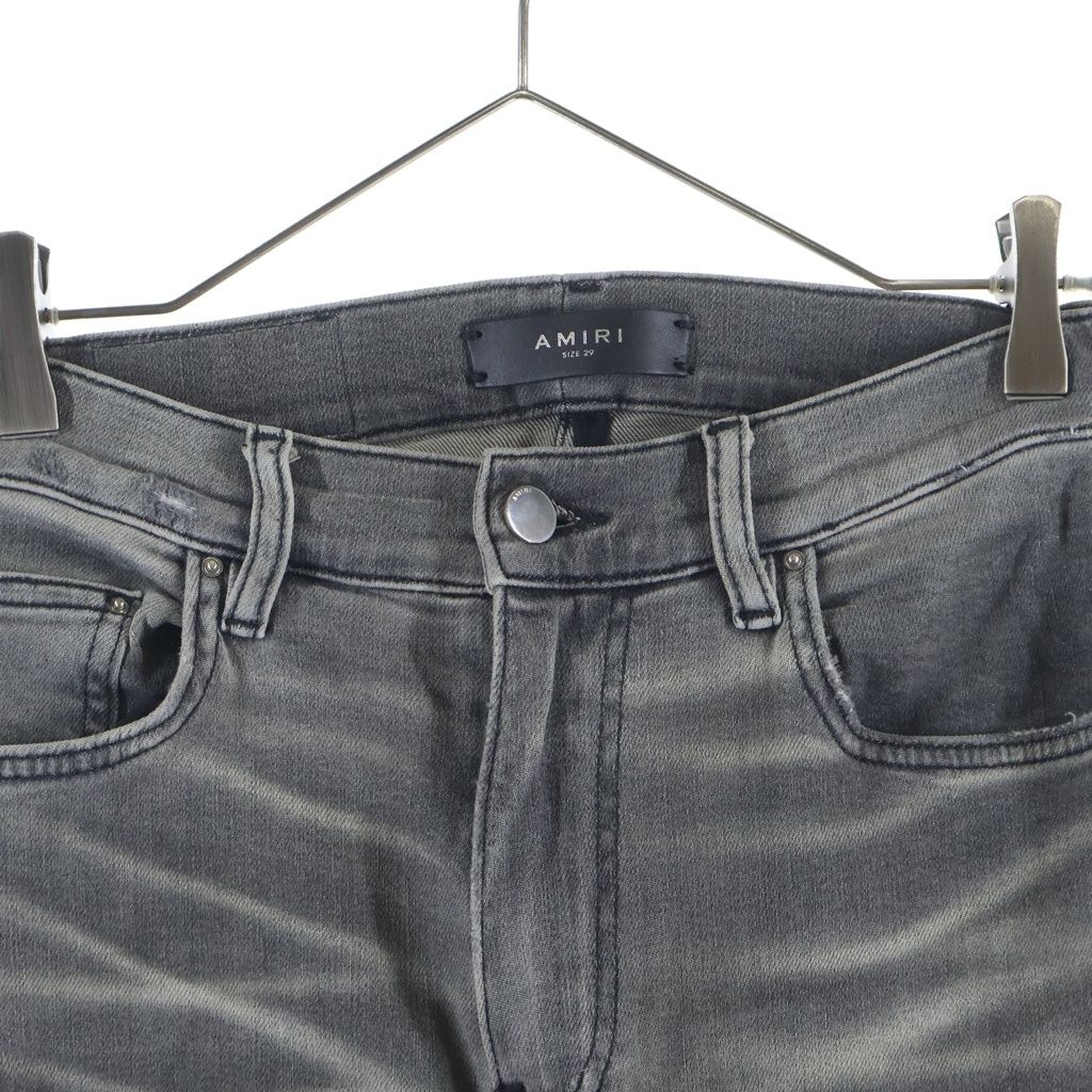 AMIRI (アミリ) MX1 JEAN ダメージ加工 スキニーデニムパンツ グレー