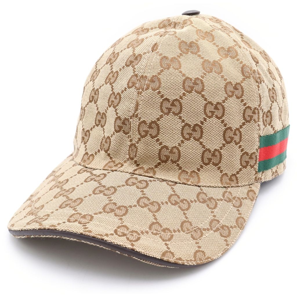 GUCCI (グッチ) GGキャンバス ベースボールキャップ 帽子 ロゴ