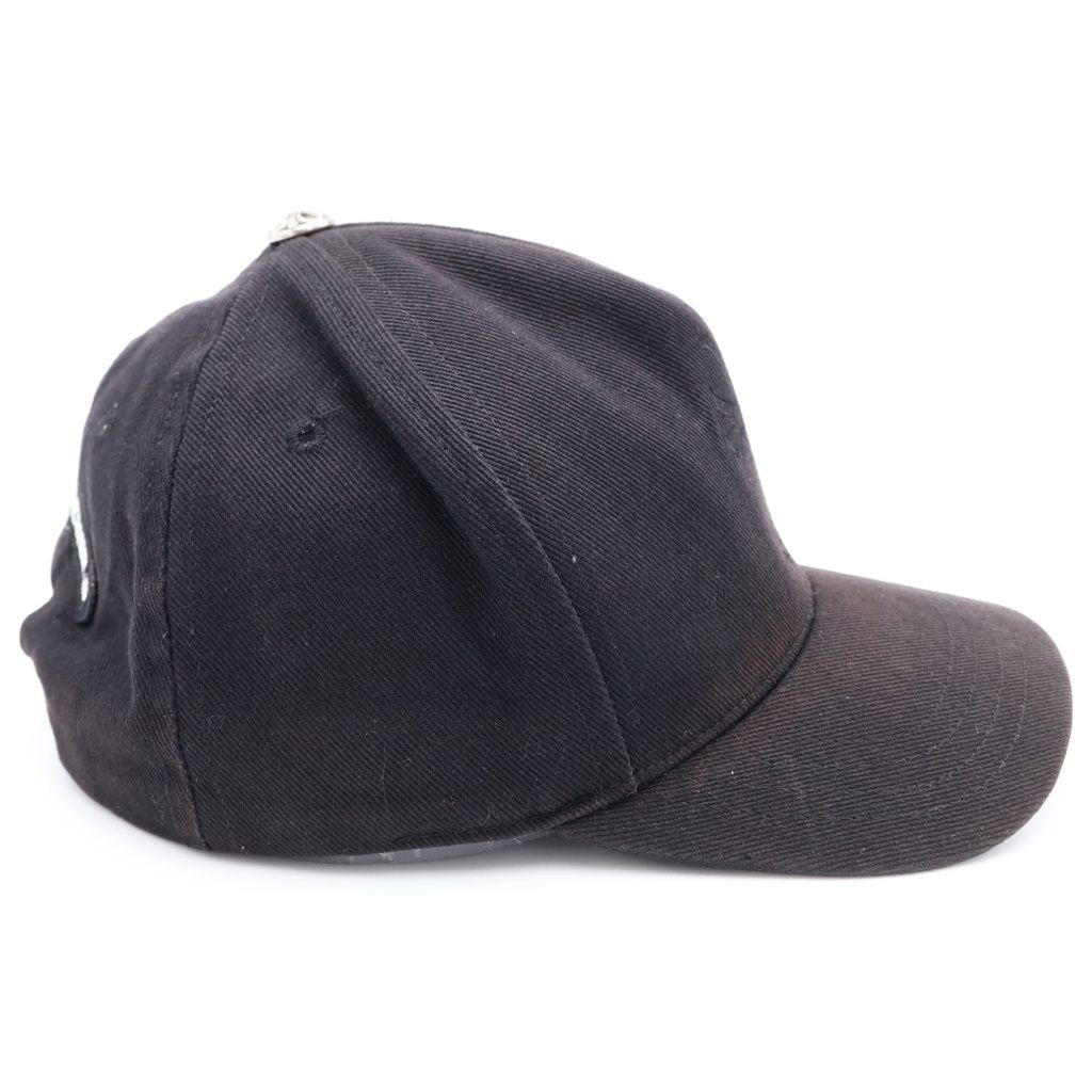 CHROME HEARTS クロムハーツ BASEBALL TRUCKER ベースボールトラッカー CHクロス刺繍ベースボールキャップ 帽子 ブラック CHROME HEARTS (クロムハーツ) BASEBALL TRUCKER CHクロス ベース