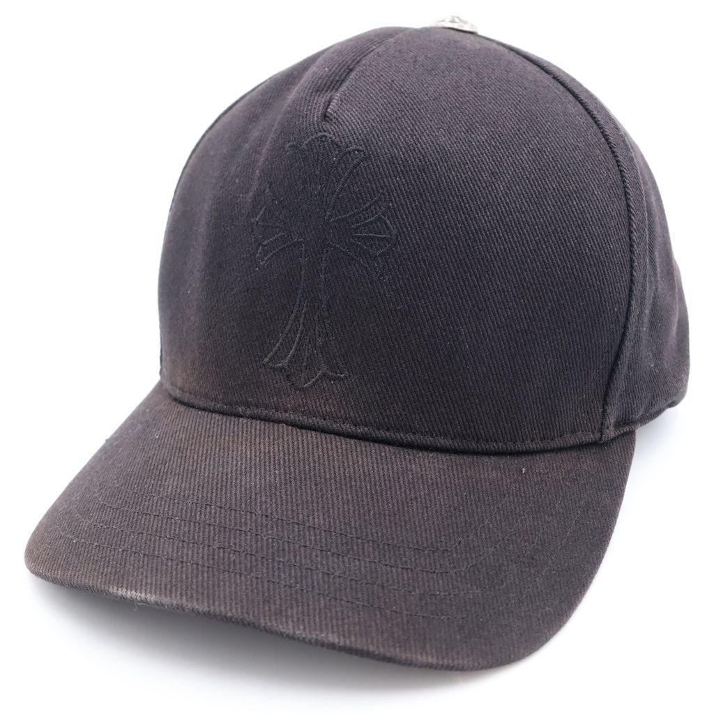 CHROME HEARTS クロムハーツ BASEBALL TRUCKER CHクロス ベースボールトラッカーキャップ ブラック - CHROME HEARTS (クロムハーツ) BASEBALL TRUCKER CHクロス ベース