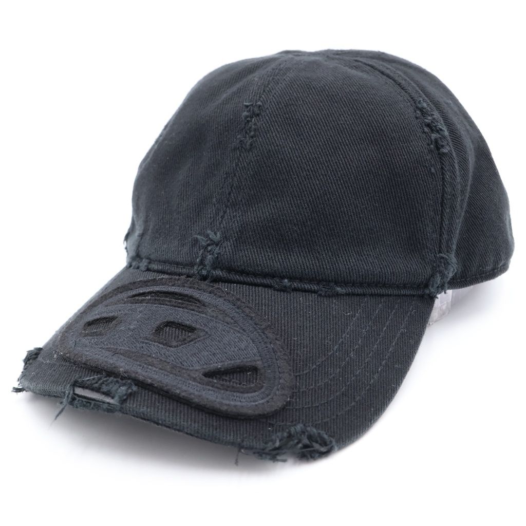 DIESEL メタルロゴ ベースボールキャップ BLK 02（58cm） DIESEL (ディーゼル) ロゴパッチ ベースボール キャップ ブラック C