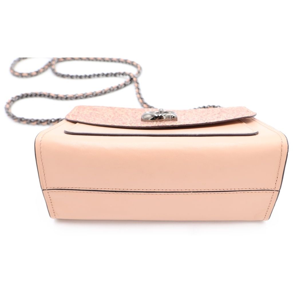 【極美品】コーチ　COACH ショルダーバッグ　キャンバス　レザー　ピンク COACH (コーチ) Cロゴ チェーンショルダー レザーバッグ レディース