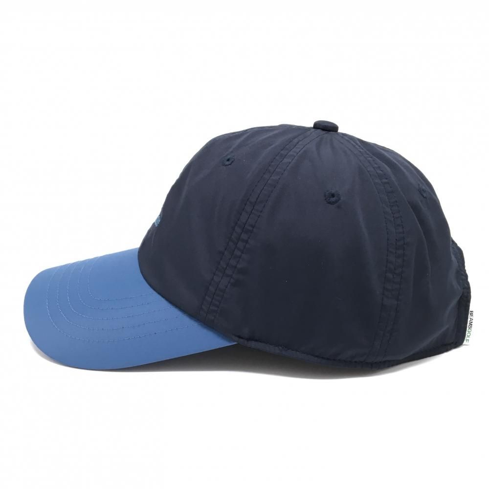 超美品】ビームスゴルフ キャップ ネイビー×ブルー ロゴ刺しゅう 57