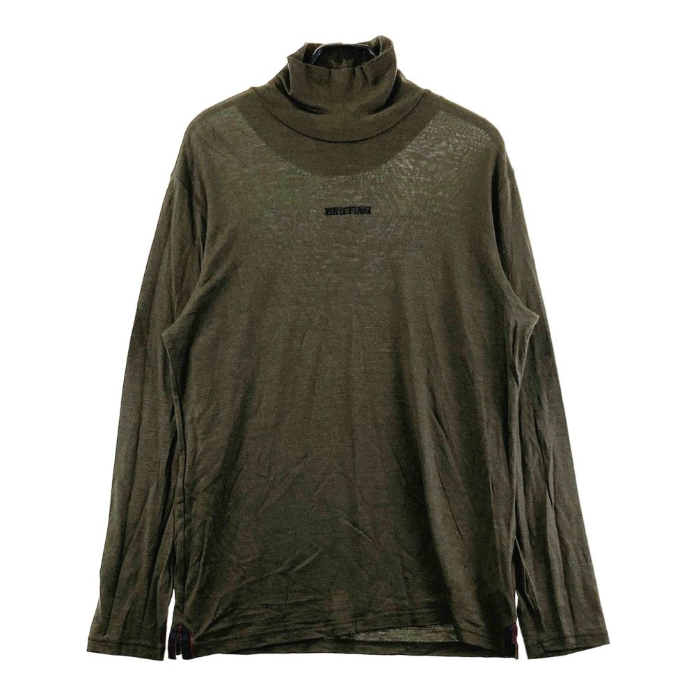サイズ：XL BRIEFING GOLF ブリーフィング ウール タートルネック 長袖Tシャツ カーキ系 [240101740189] ゴルフウェア メンズ ストスト