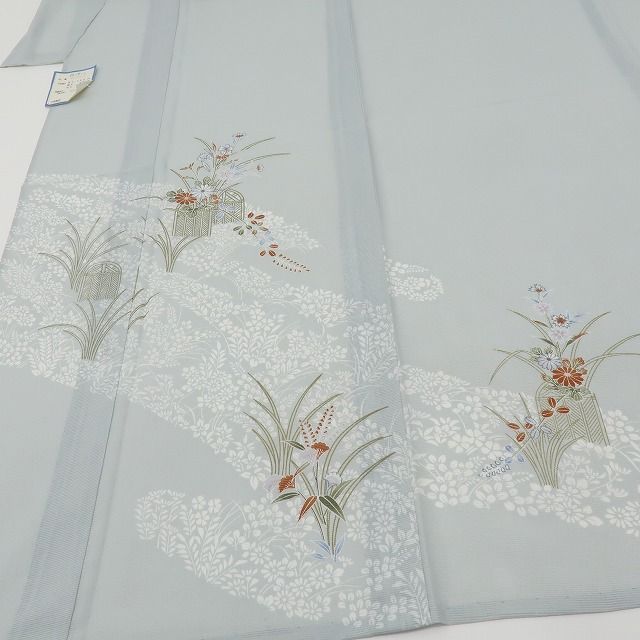 六花-RIKKA- 新品 洗える夏着物 トールサイズ 絽 菊 撫子 萩❀圧倒的