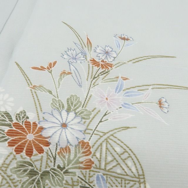 六花-RIKKA- 新品 洗える夏着物 トールサイズ 絽 菊 撫子 萩❀圧倒的