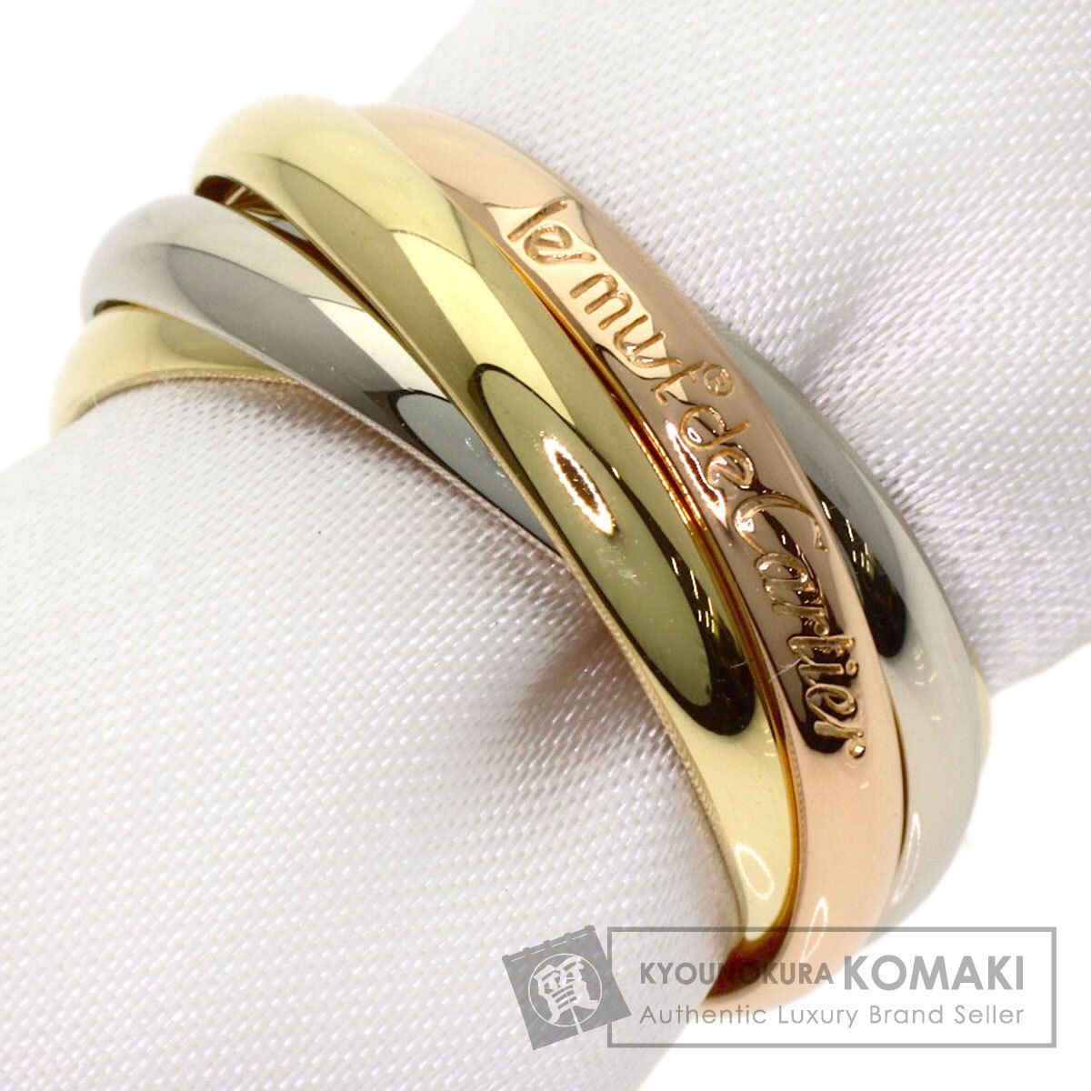 CARTIER カルティエ トリニティ 5連 #52 リング・指輪 K18YG K18PG
