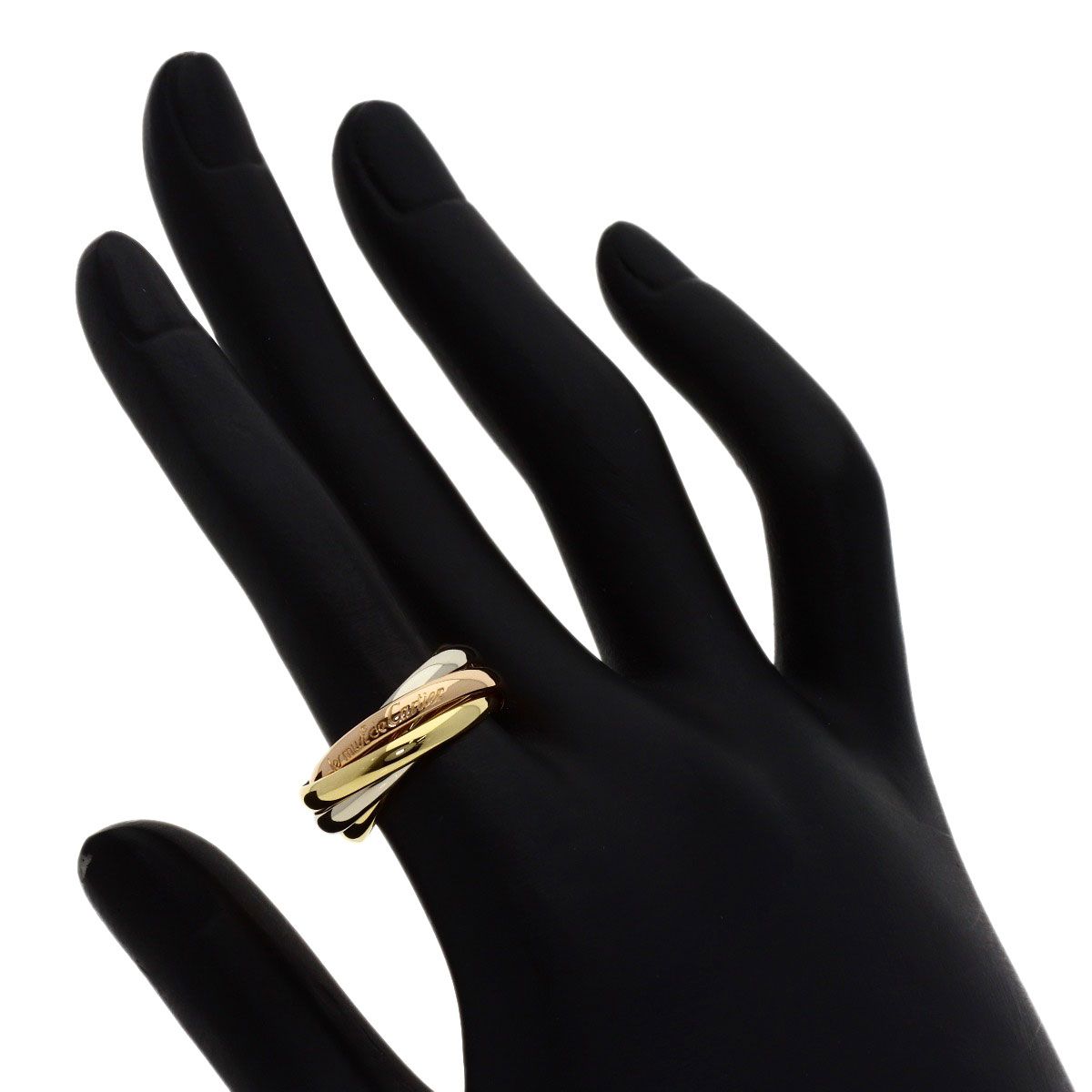 CARTIER カルティエ トリニティ 5連 #52 リング・指輪 K18YG K18PG