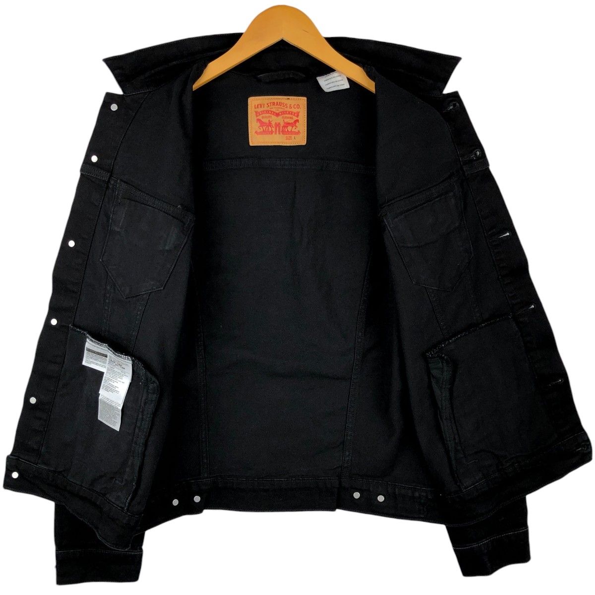 古着 リーバイス Levi's ブラック デニムジャケット Gジャン メンズL