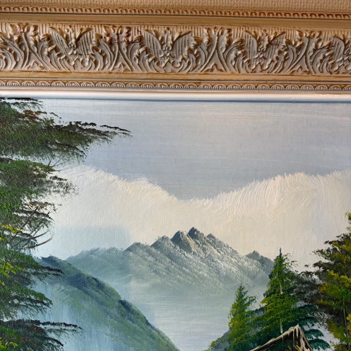 油彩画 山岳風景画 F10額装品 風景画 油絵 油彩画 絵画 美術 F10 サイン入り 額縁 - メルカリ