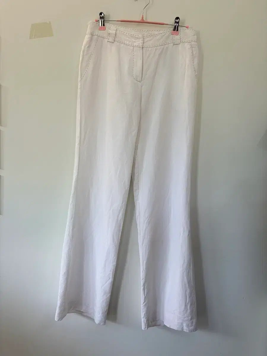 한섬 마인 白 ワイド パンツ