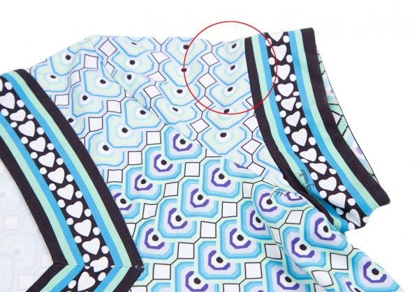 エミリオプッチEMILIO PUCCI 幾何学プリントスクエアネック半袖