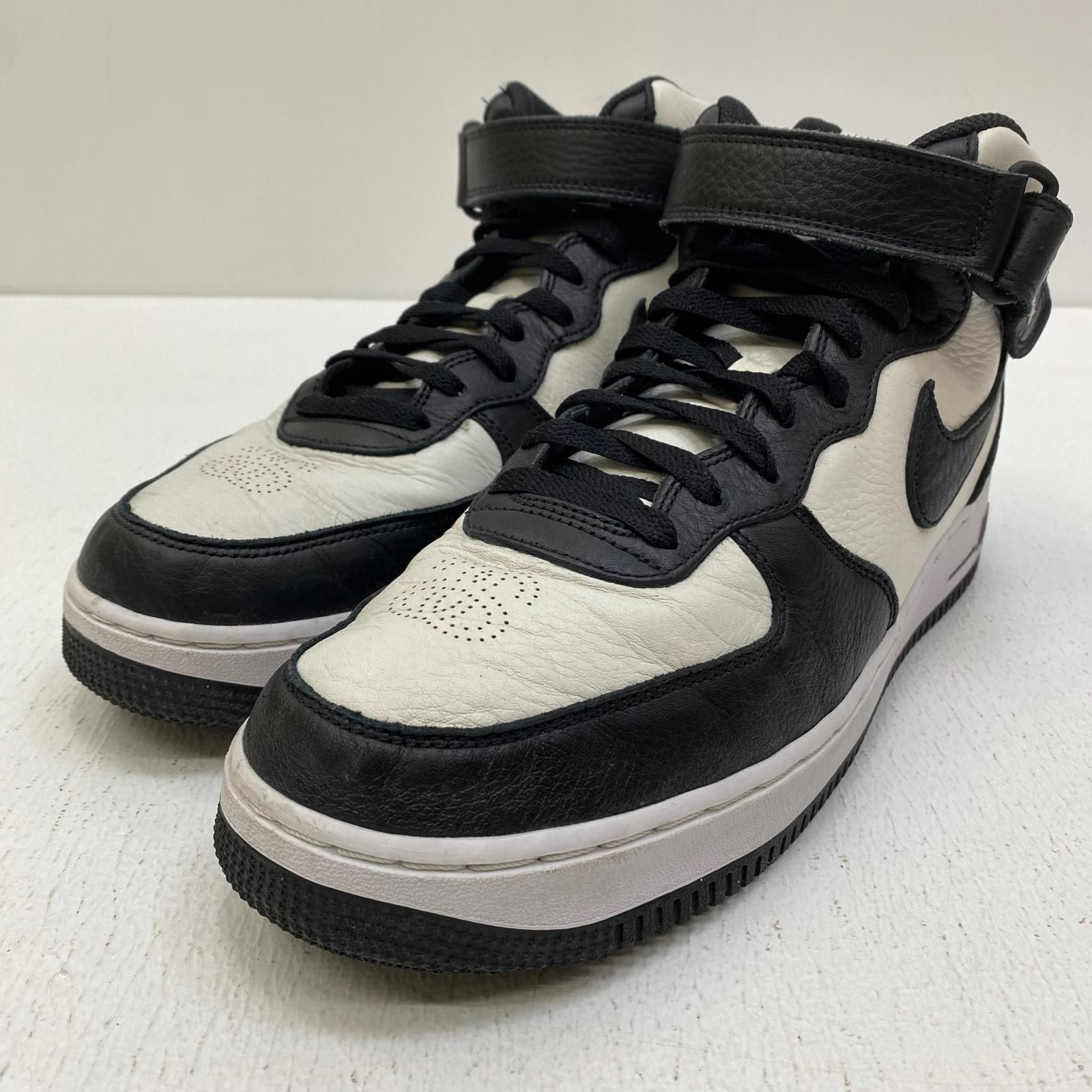 [Kakogawa Store] Used NIKE | Nike Sneakers Stussy Air Force 1 Mid DJ7840-002 Black and Light Bone 28.5cm [126]