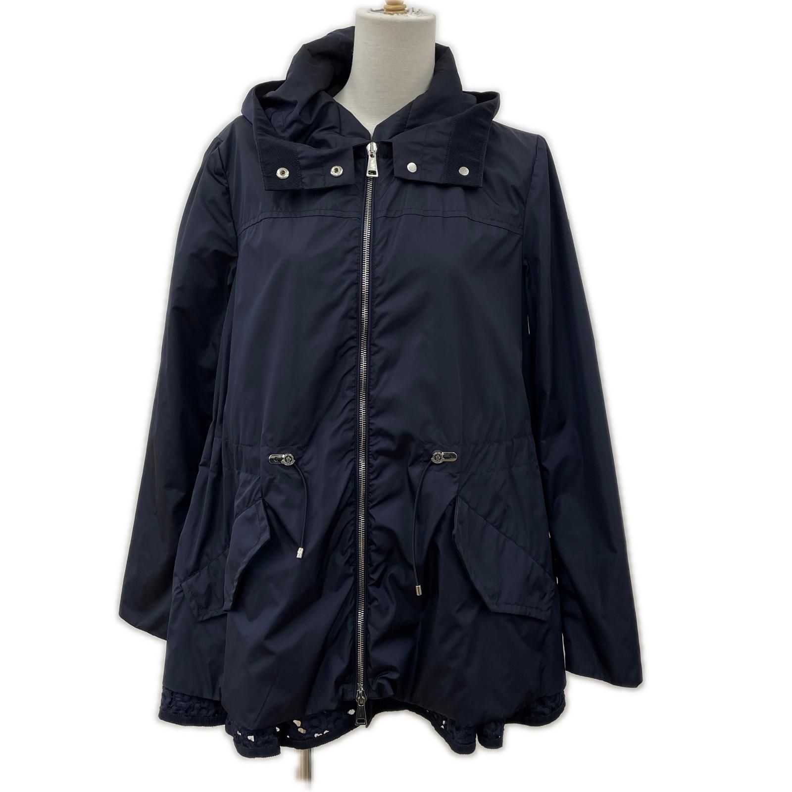 モンクレール MONCLER ロータス ナイロンコート ペプラムフリル サイズ