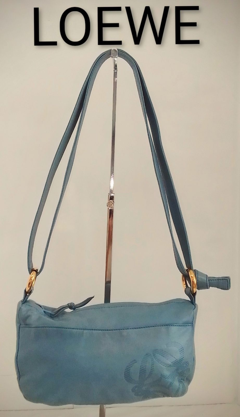 レディース ARZ08 ロエベ アナグラム ショルダーバッグ ゴールド金具 