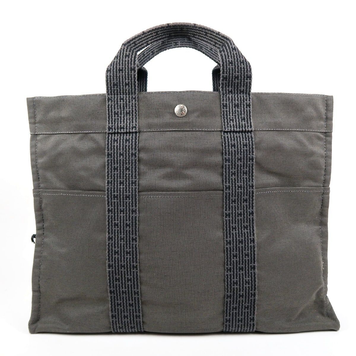 超美品】HERMES エルメス エールライン MM トート ハンドバッグ グレー