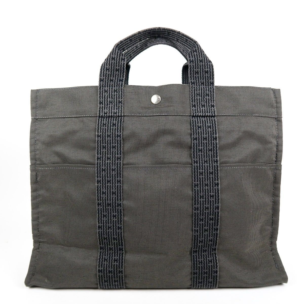 超美品】HERMES エルメス エールライン MM トート ハンドバッグ グレー