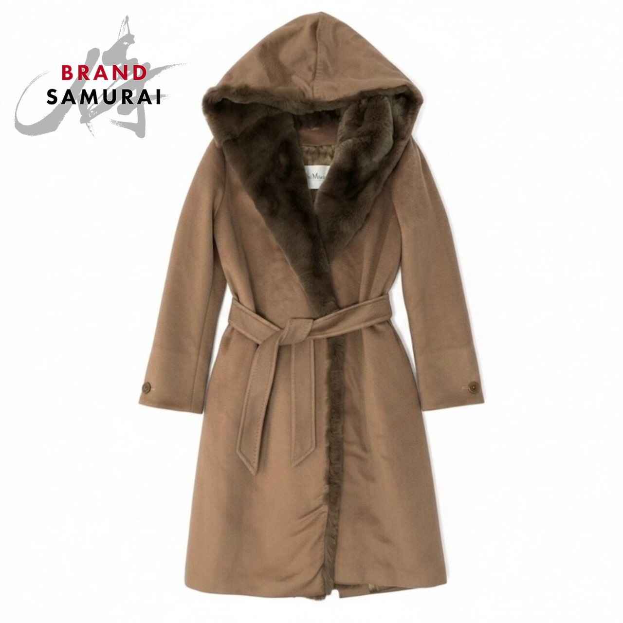 MAX MARA マックスマーラ ブラウン アルパカ/ウール ファーコート