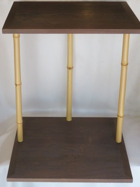 （文月）焼杉 玄々斎好写 五行棚 組立式 茶道具【税込・送料込】【中古・美品】