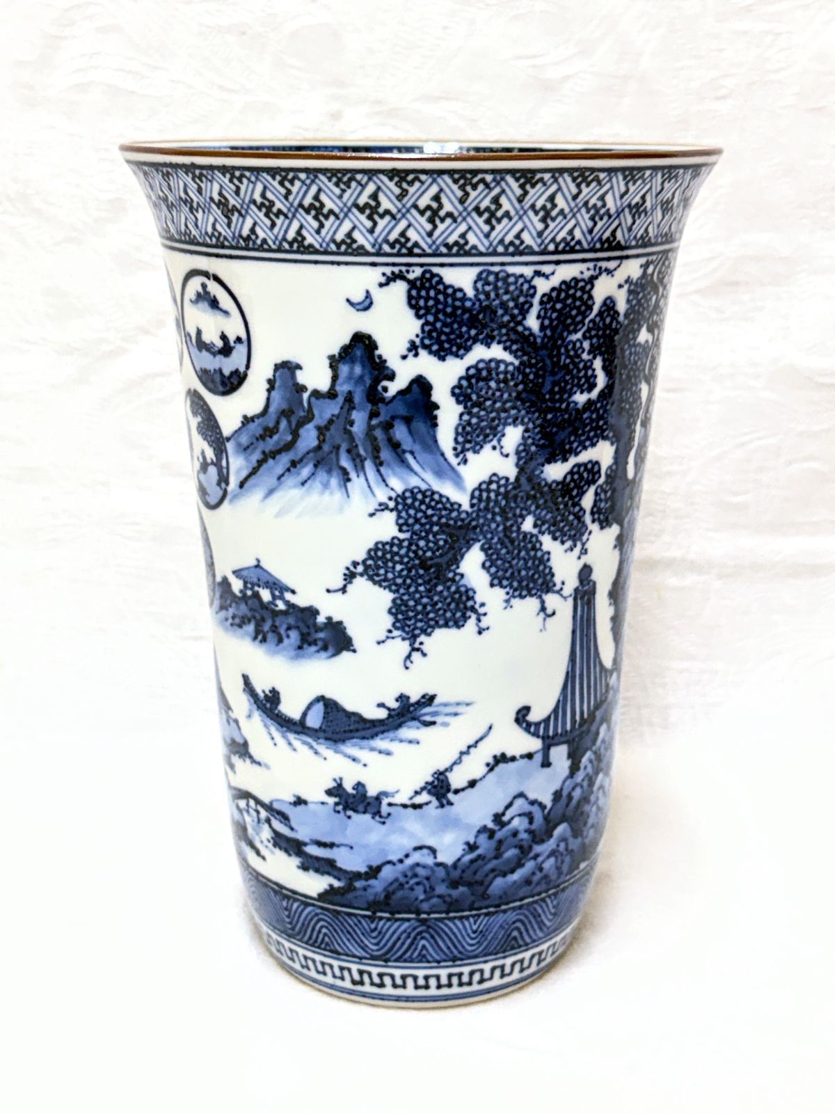 D266【未使用】京焼 土山松泉 青華祥瑞文 水指 共布・共箱付 - メルカリ