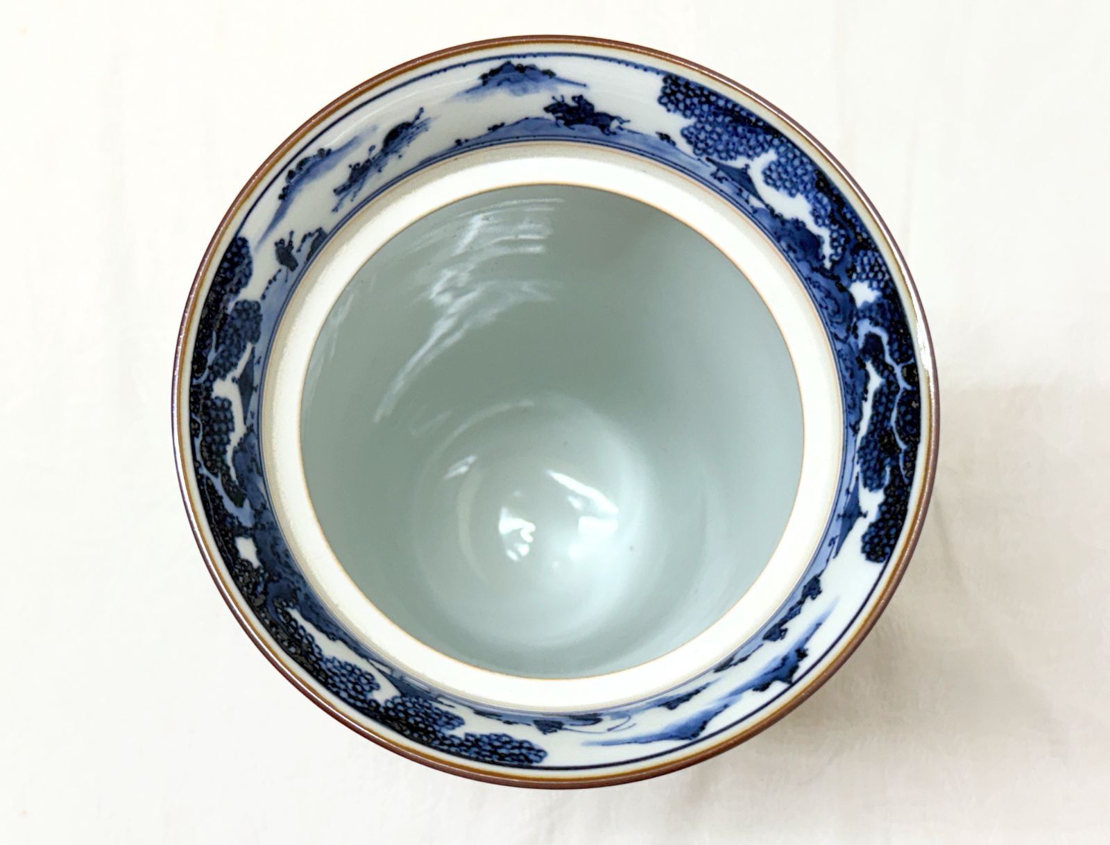 D266【未使用】京焼 土山松泉 青華祥瑞文 水指 共布・共箱付 - メルカリ