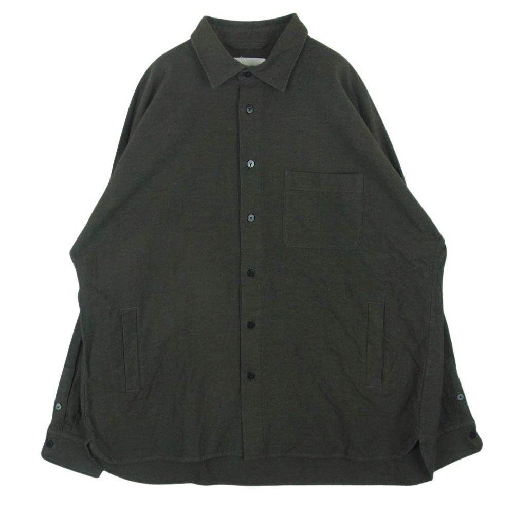 yoko sakamoto ヨーコサカモト SHIRT JACKET マテリアルコットン 長袖 シャツ ジャケット グレー系 L【中古】 yoko sakamoto ヨーコサカモト SHIRT JACKET マテリアルコットン 長袖
