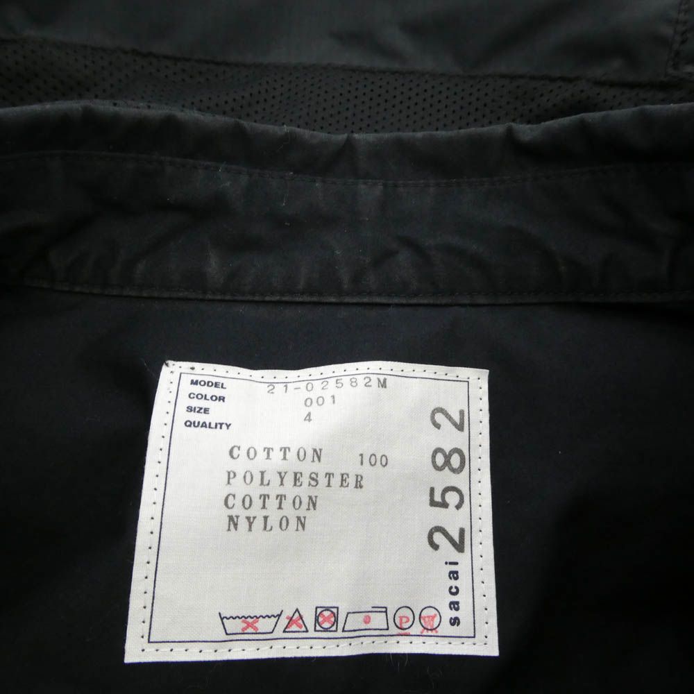 Sacai サカイ 21AW 21-02582M Cotton Poplin Shirt コットン ポプリン