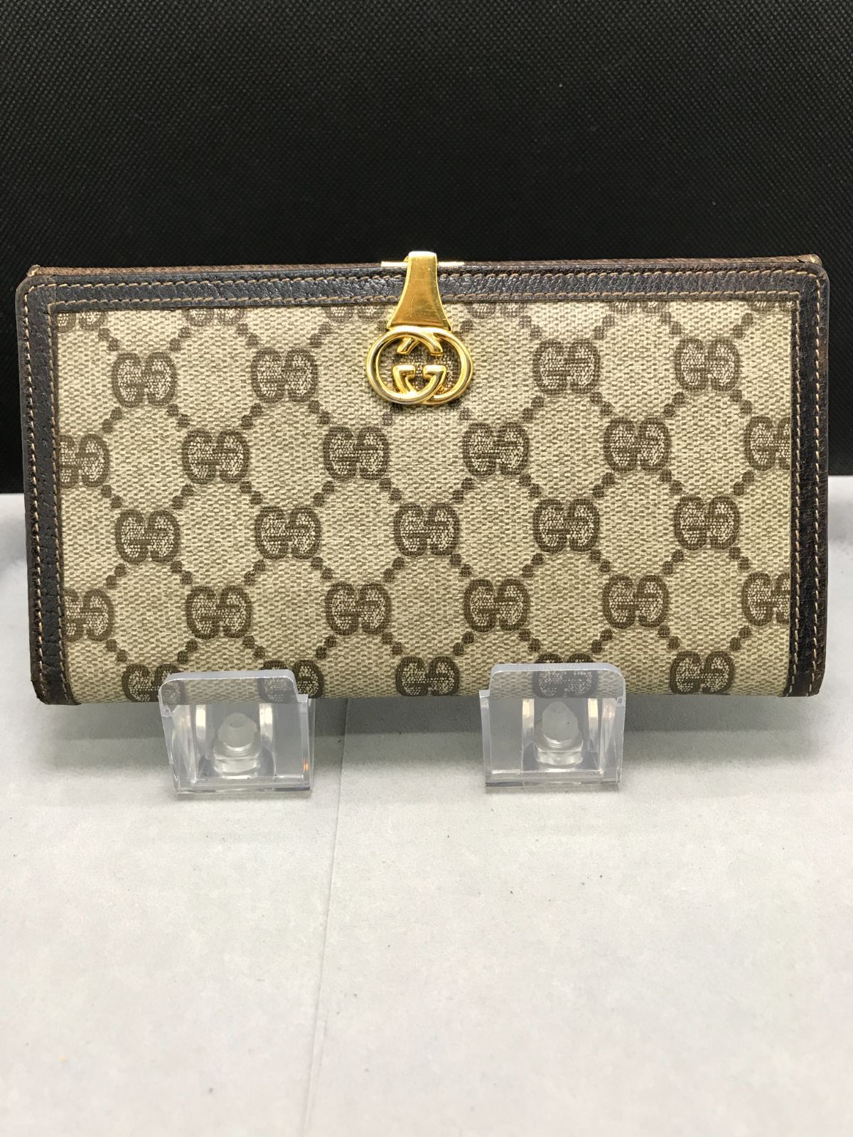 GUCCI グッチ 長財布 インターロッキングG ブラウン系 2822 - メルカリ