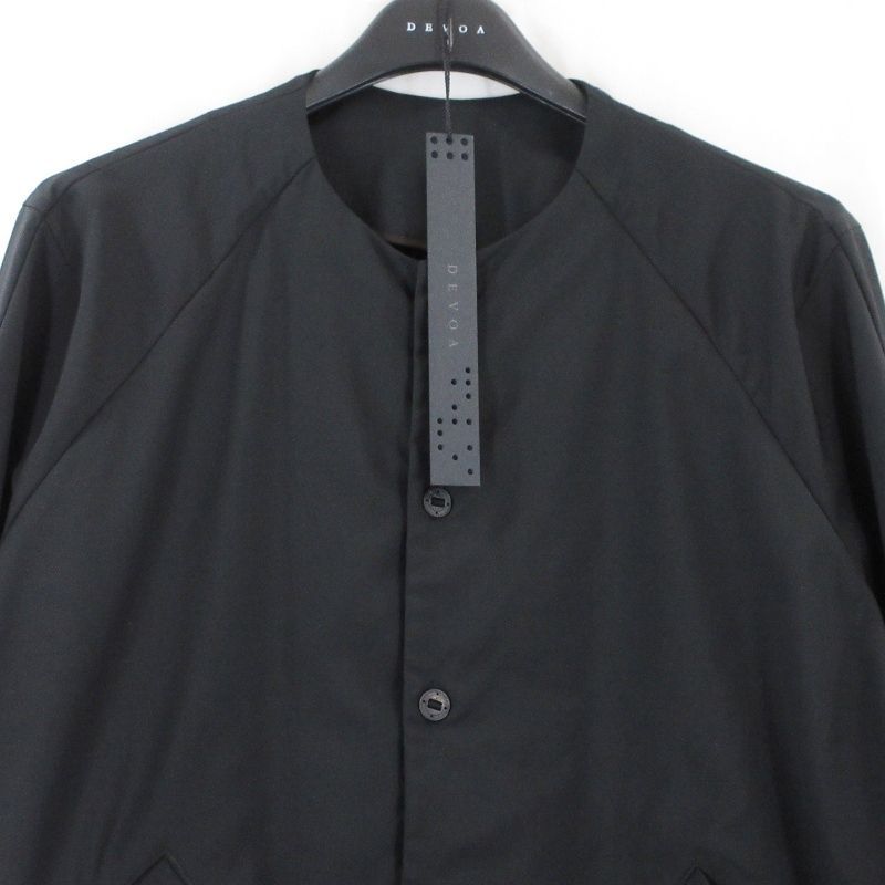 未使用 DEVOA デヴォア Hybrid Wool REDA ACTIVE Collarless Shirt SHJ