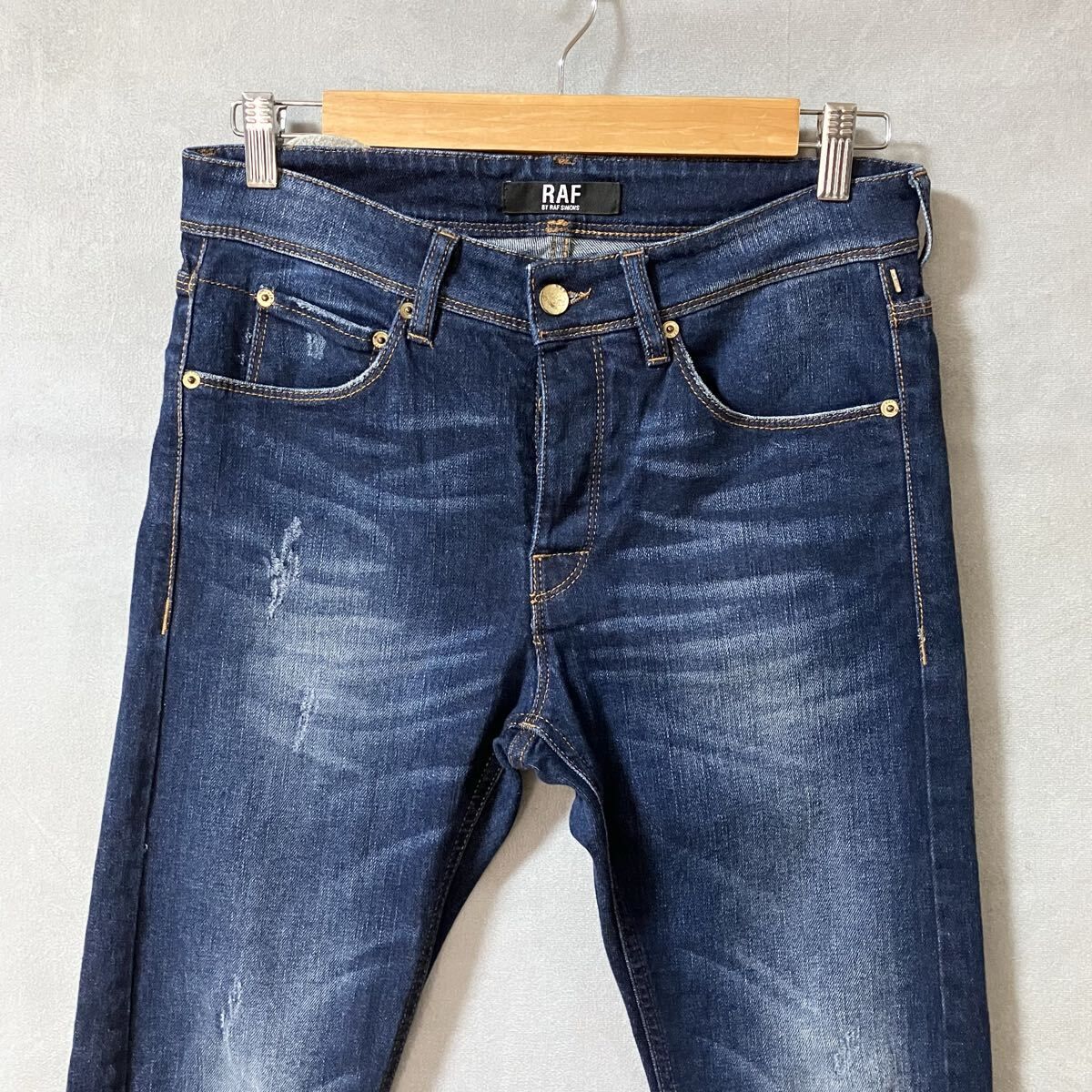 RAF SIMONS ラフシモンズ 加工 デニム パンツ 29 黒 margiela , 【公式 