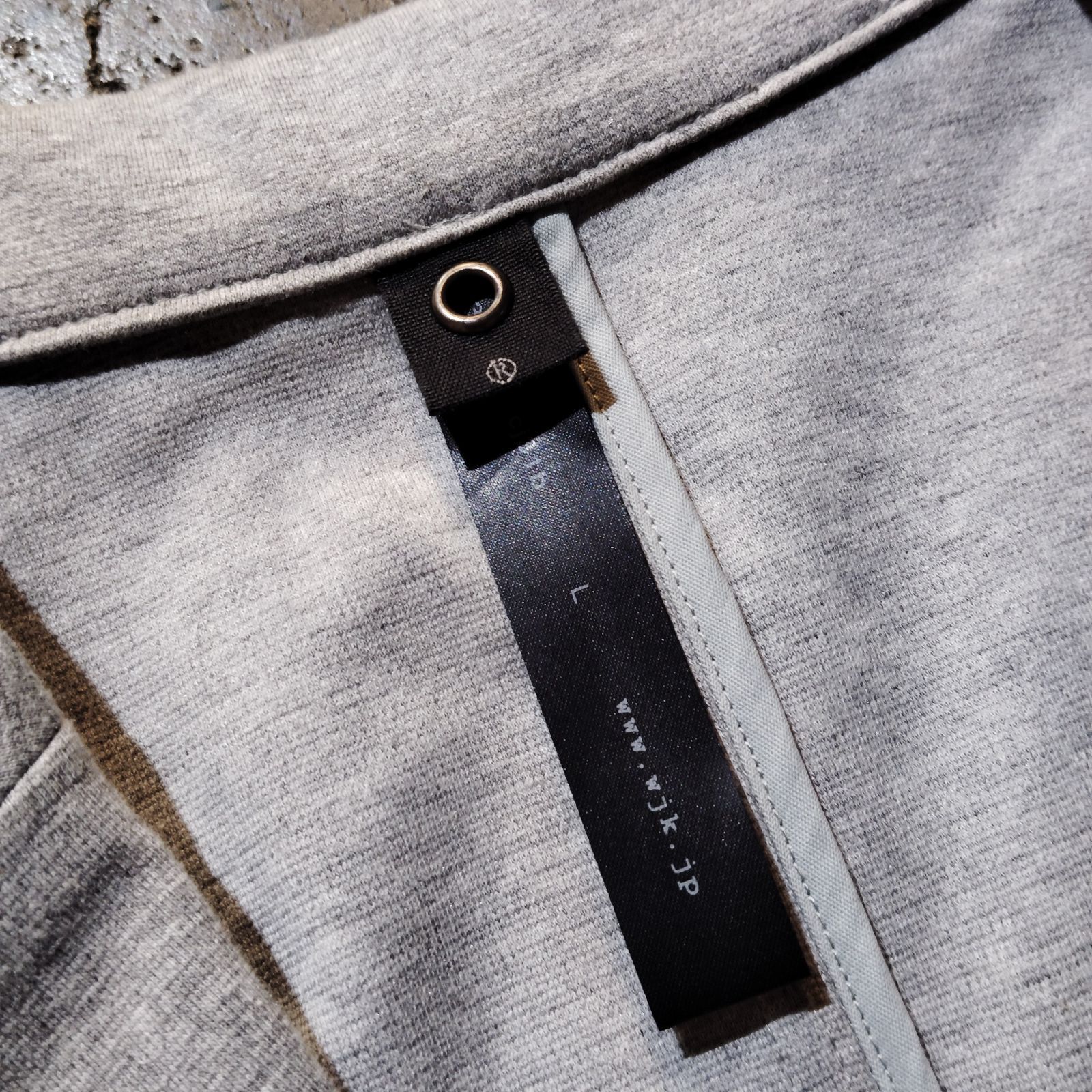 wjk スタジャン L グレー wjk パーカー high neck zip-up parka メンズ