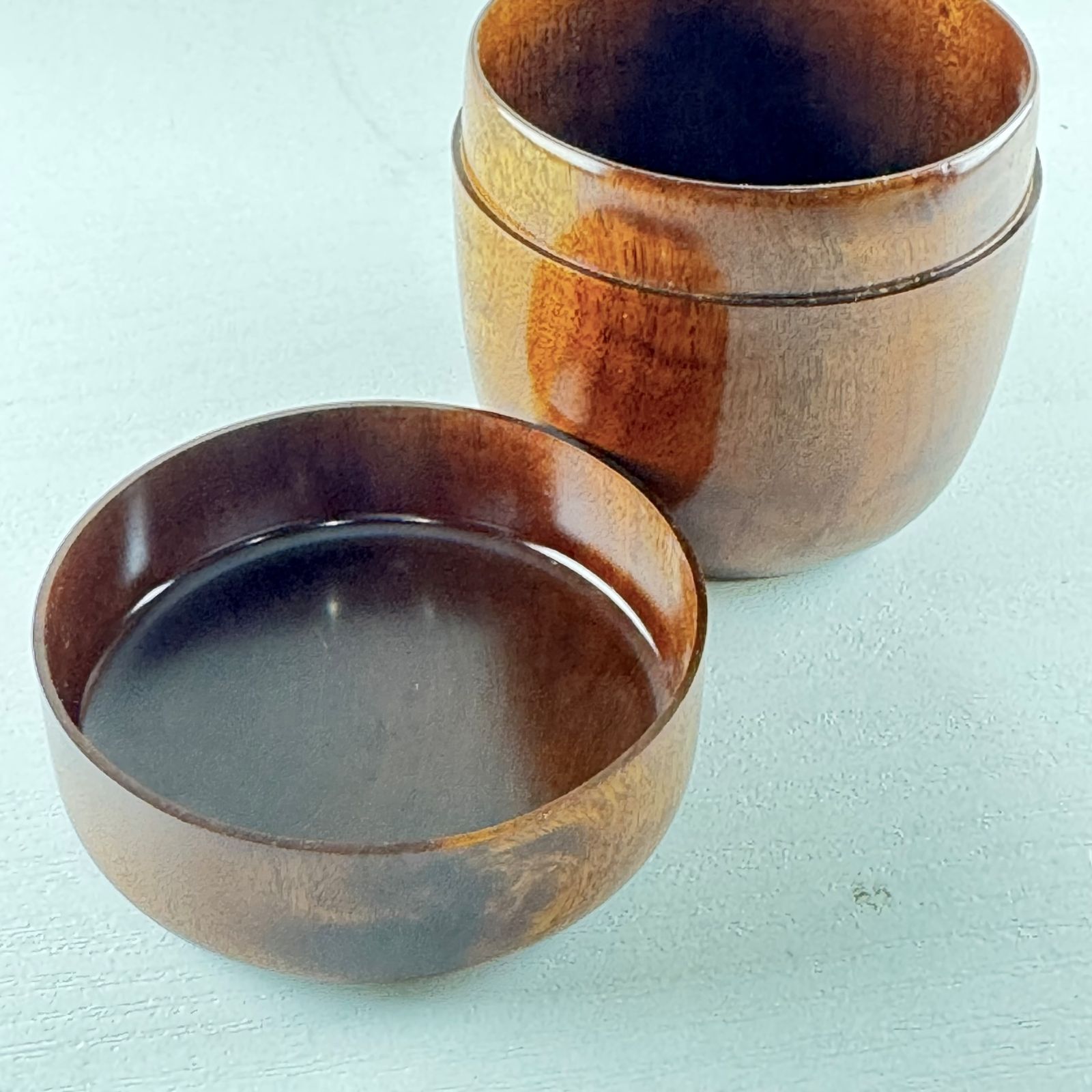 人間国宝　川北良造　紫檀造　中棗　棗　共箱　茶器　茶入　木工芸 人間国宝 川北 良造 造 中棗 共箱 略歴書 茶道具 A1 - メルカリ