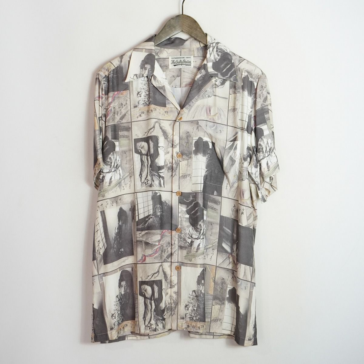 定価29,700円 19SS◆WACKO MARIA 伊藤晴雨 半袖 ハワイアンシャツ レーヨン アロハシャツ 晴雨緊縛図 日本製 メンズ ワコマリア 正規 希少 19SS WACKO MARIA ワコマリア 伊藤晴雨 晴雨緊縛図 開襟