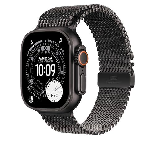 Apple Watch Band - ミラネーゼループ - （49mm）ケース用 - ブラック - Li