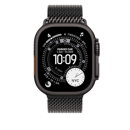 Apple Watch Band - ミラネーゼループ - （49mm）ケース用 - ブラック - Li