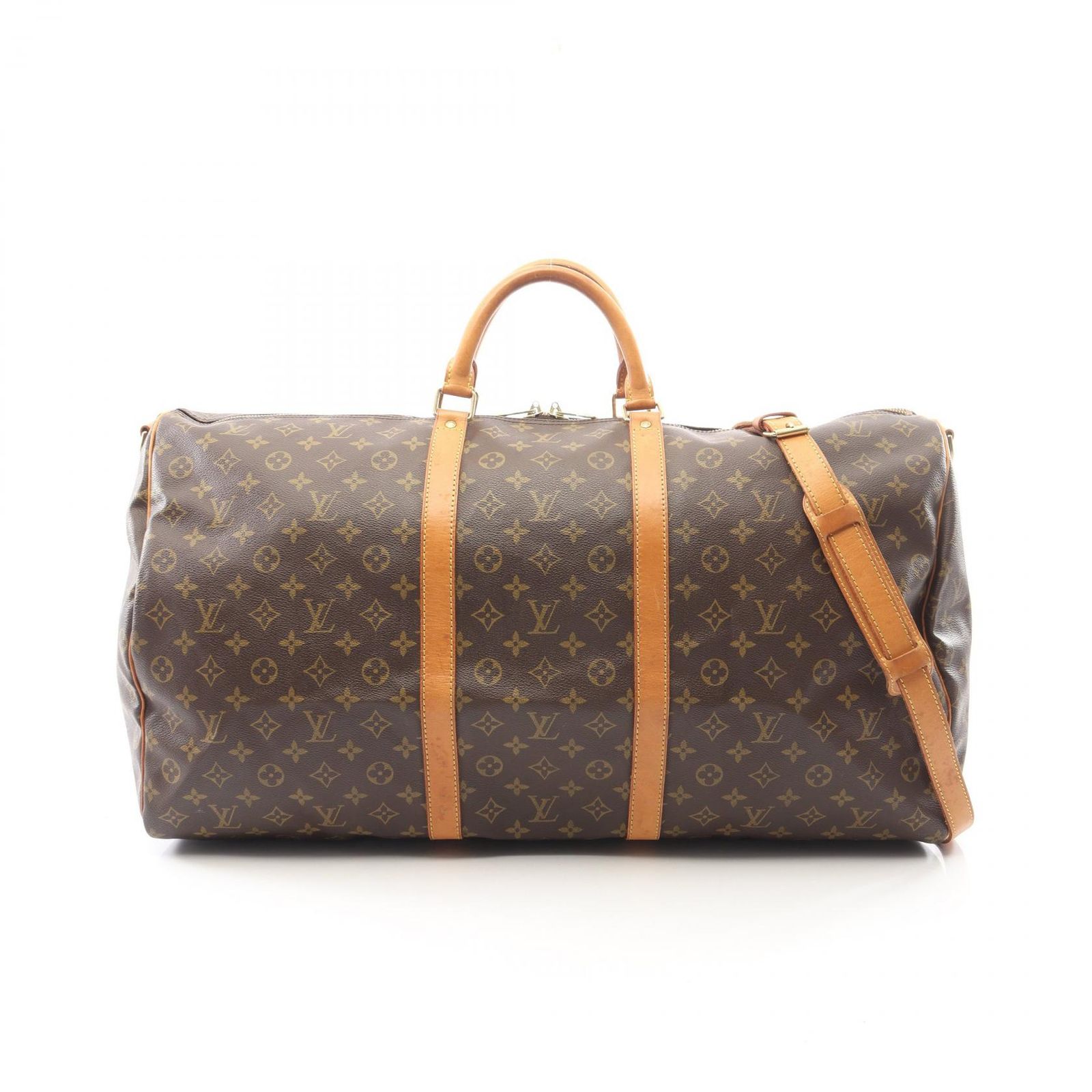 ルイ・ヴィトン LOUIS VUITTON ボストンバッグ キーポル バンドリエール60 モノグラム 2WAY M41422 PVCコーティングキャンバス レザー キーポル60 ユニセックス Used B