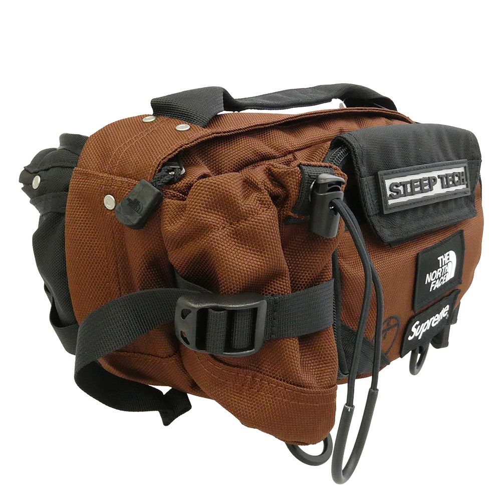 Supreme シュプリーム THE NORTH FACE ノースフェイス 22AW NM82291I ×THE NORTH FACE Steep Tech Waist Bag スティープテック ウエストバッグ ダークオーク ウエストポーチ ブラウン系【新古品】【未使用】【中古】 Supreme シュプリーム THE NORTH FACE ノースフェイス 22AW NM82291I