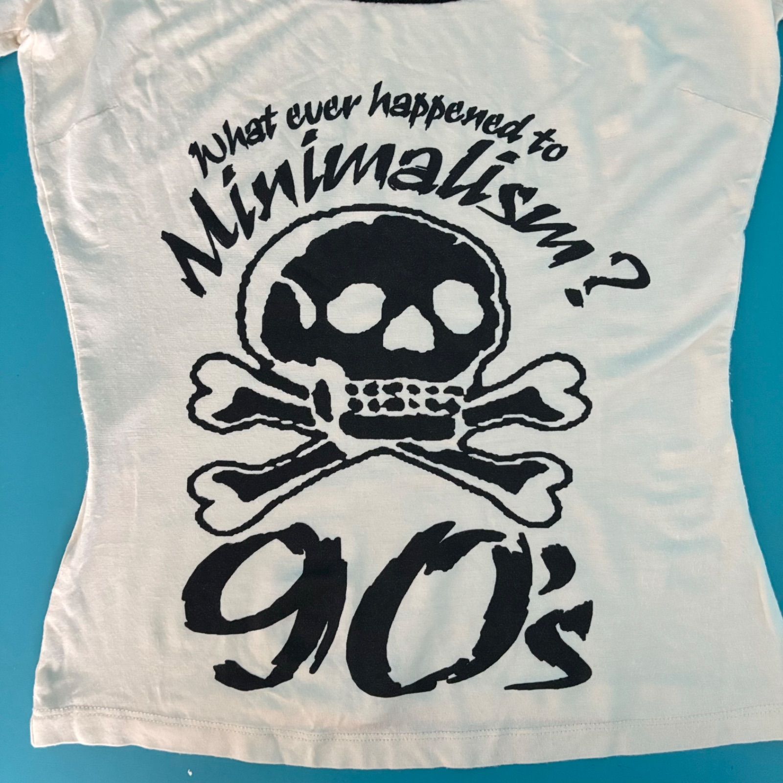 880 D&G ドルチェ＆ガッバーナ スカルプリント リンガーTシャツ