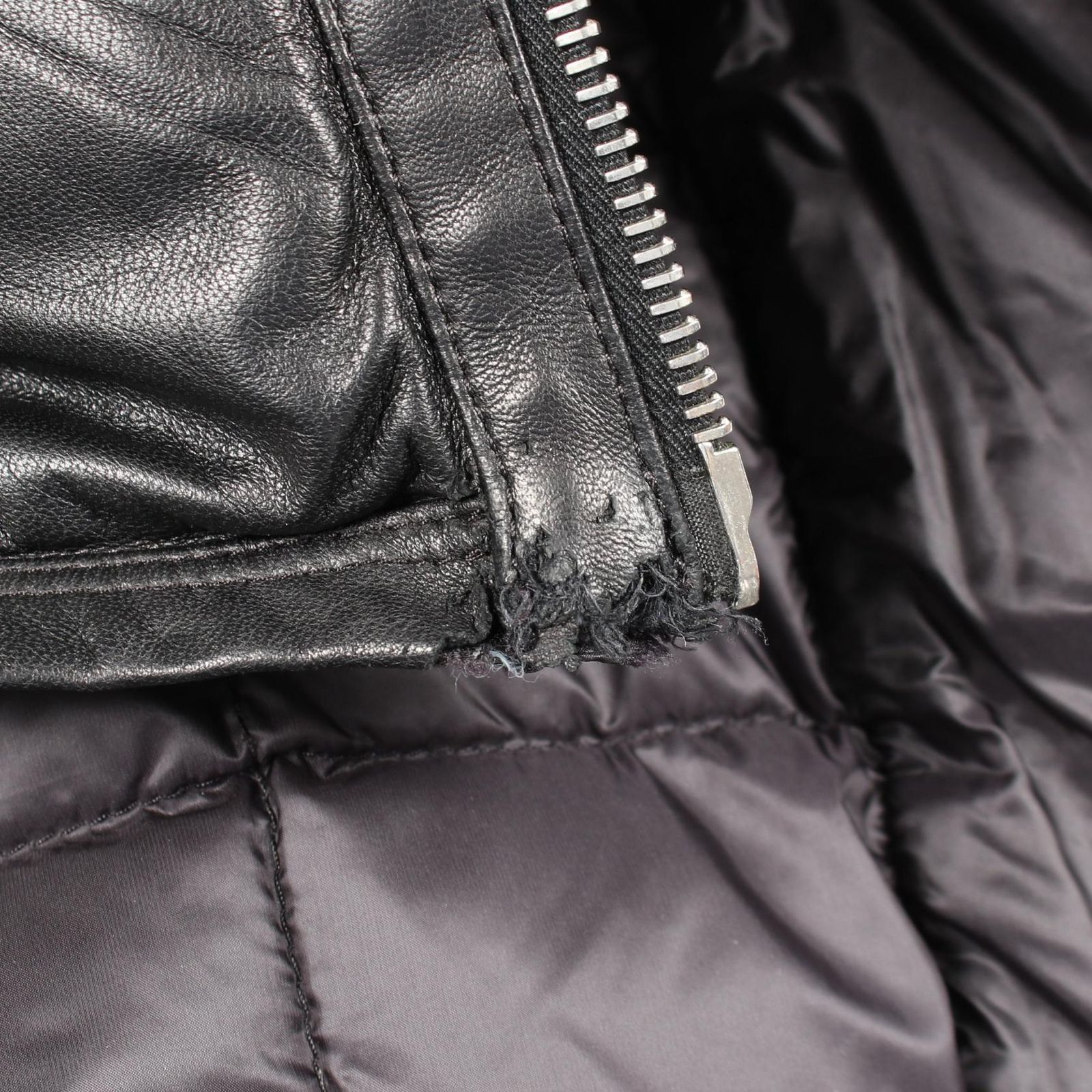 モンクレール MONCLER ダウンジャケット TRIONPHE 切替 1A52000 レザー