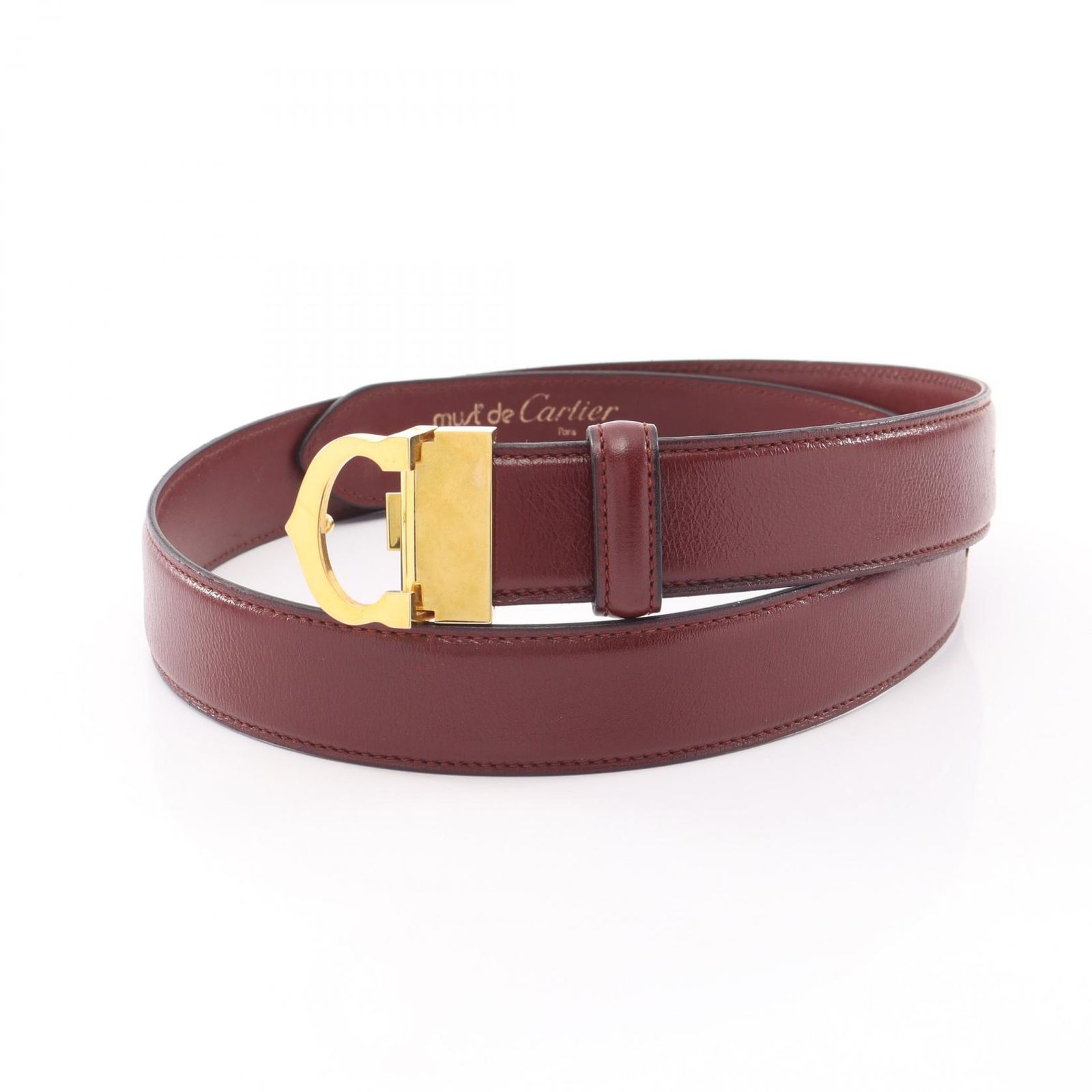 カルティエ CARTIER ベルト マストライン ゴールド金具 レザー ベルト レディース Used B 12,782円