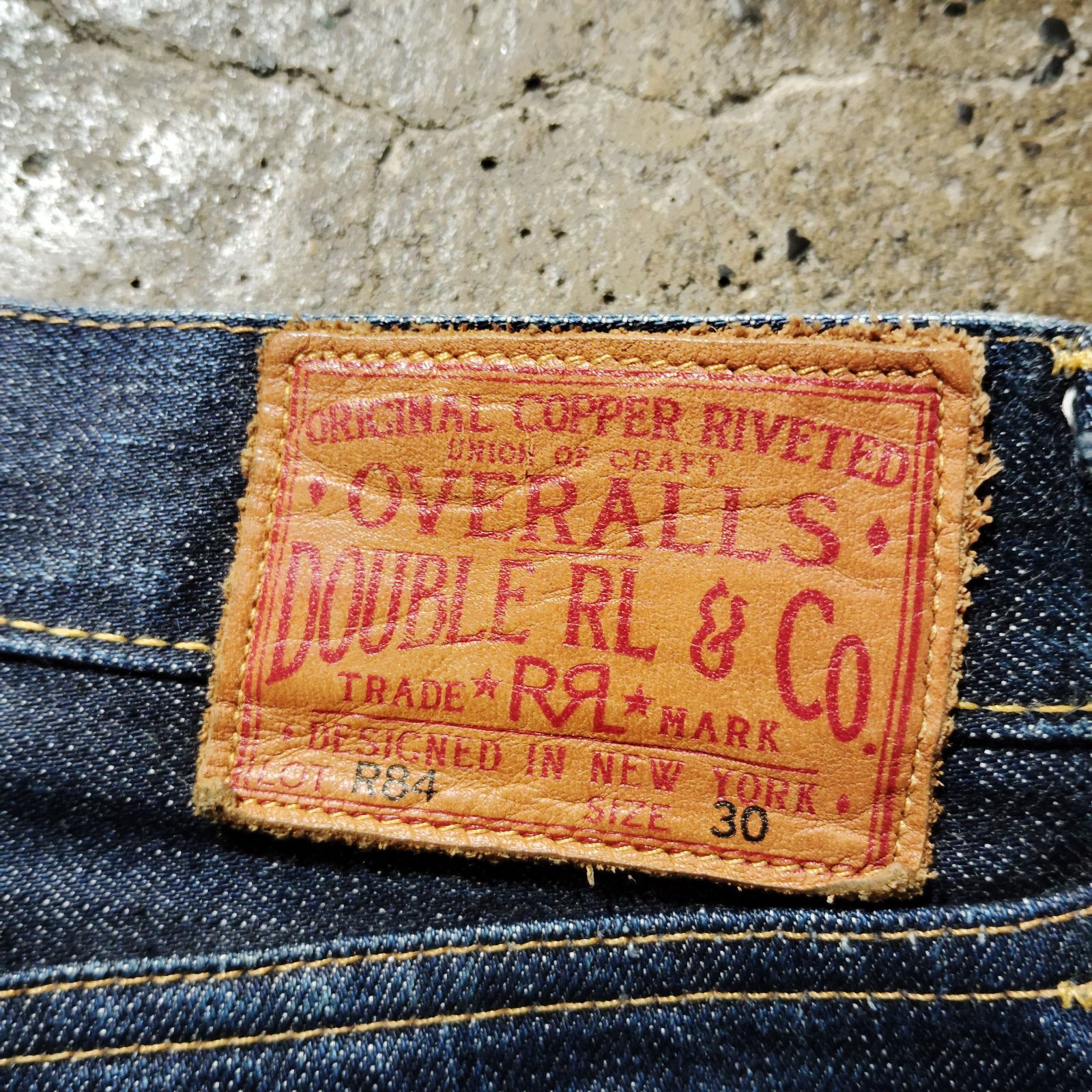 RRL Lot.R84 STRAIGHT TAPER SELVEDGE DENIM W30 L32 Double RL ダブル